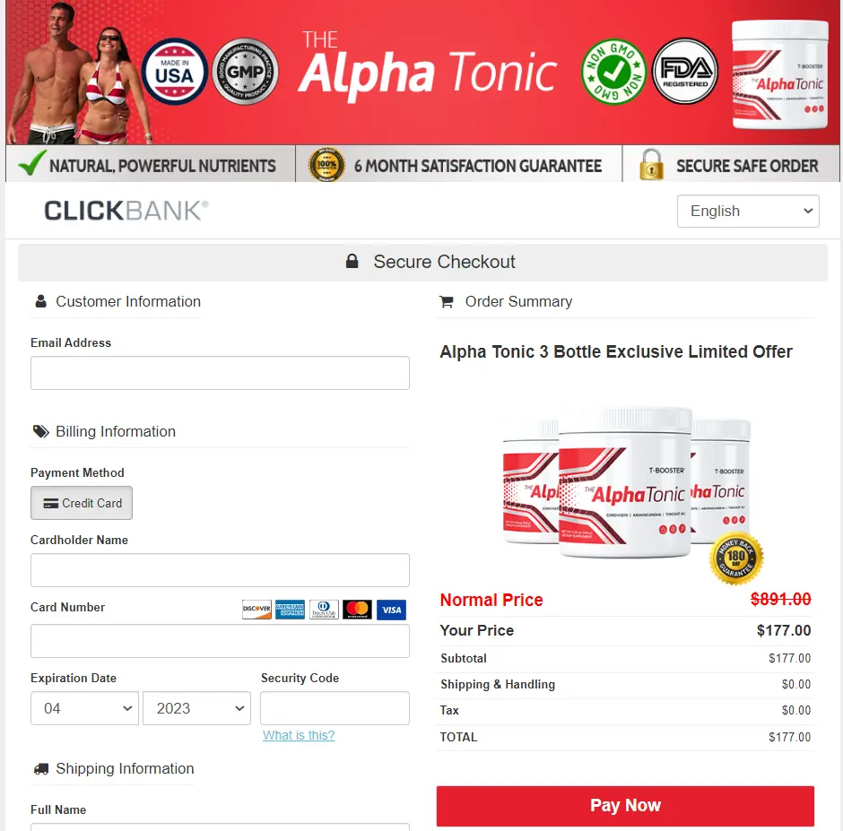 Alpha Tonic order